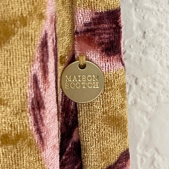 Scotch & Soda Maison Scotch Aloha Hula Velour Wide Leg Pants Sz M Multicolor - Picture 5 of 15